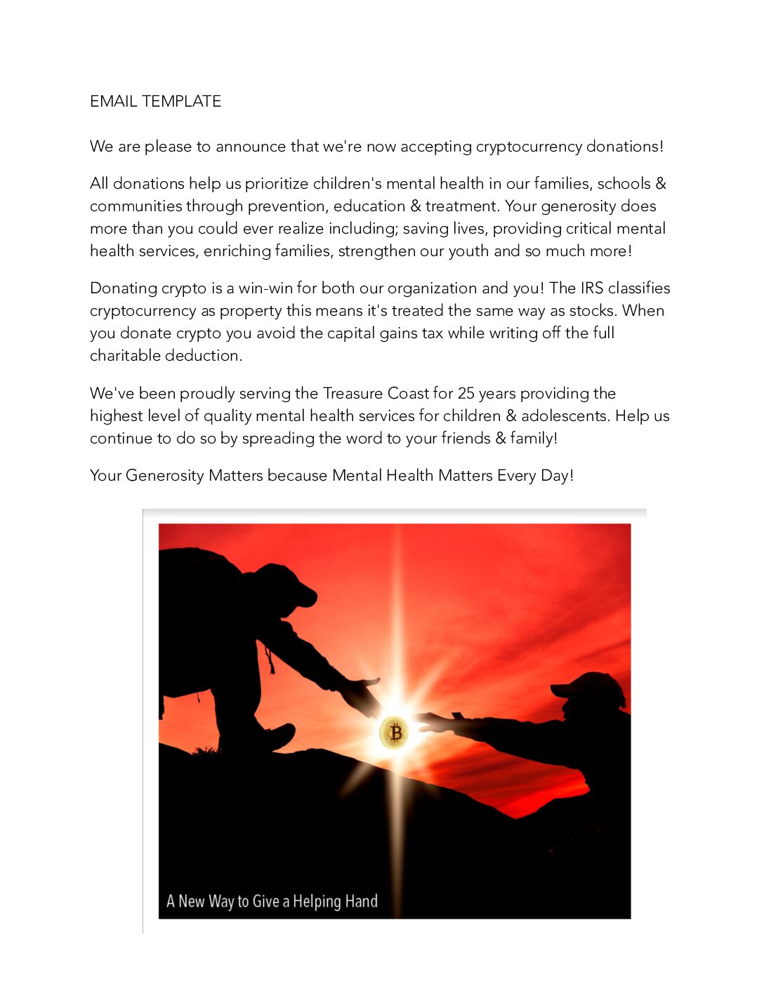 Donate Crypto Now Button